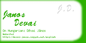 janos devai business card